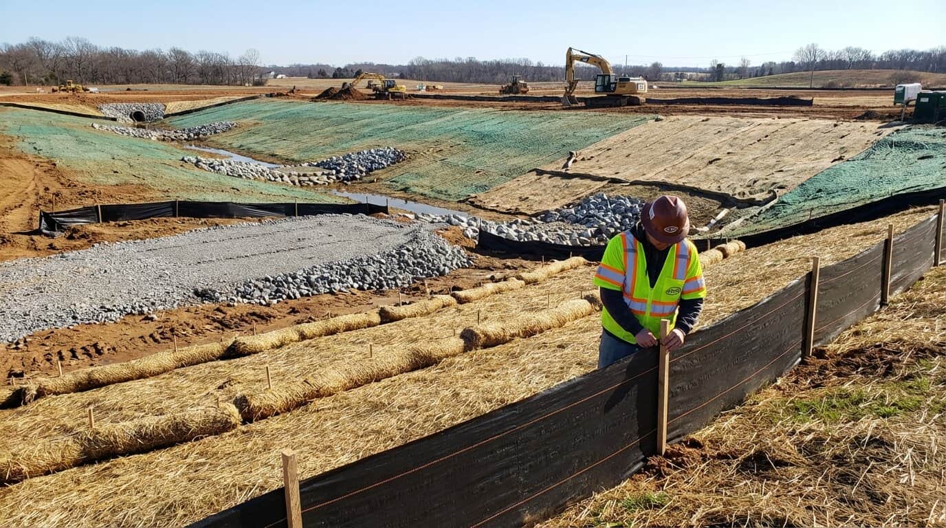 erosion control best management practices on construction site