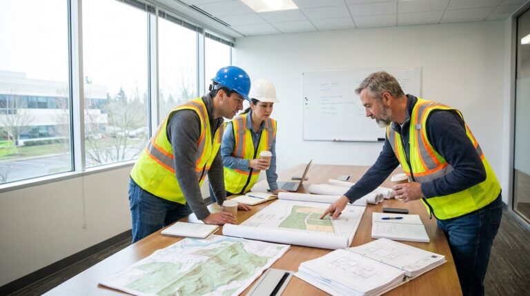 erosion control planning meeting with site plans