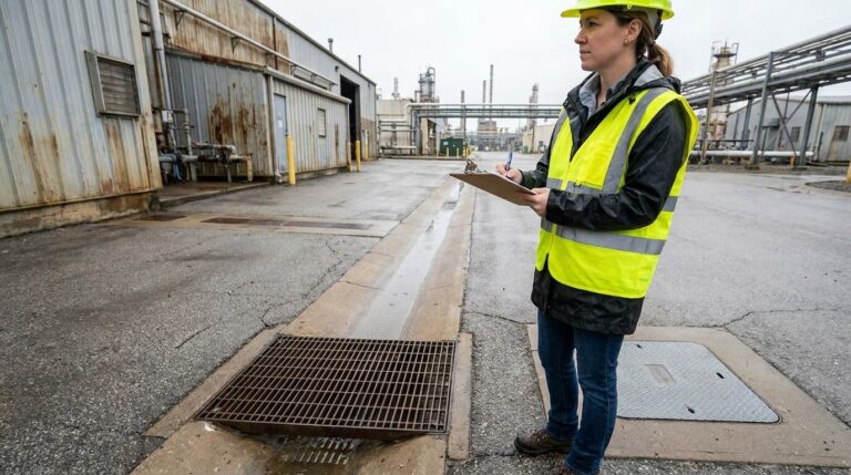 industrial facility stormwater monitoring documentation scene